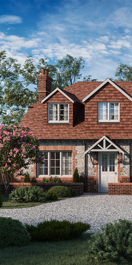 Housing Development Flint Cladding and Traditional Construction